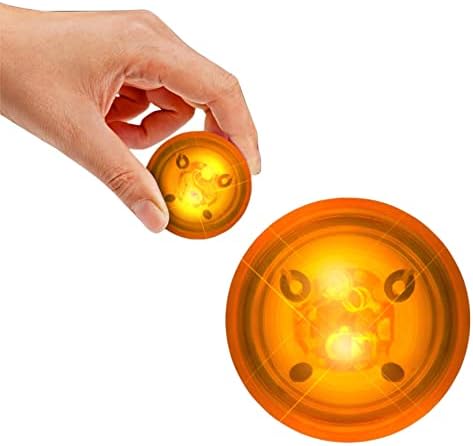 Blinkee LED השפעה על כתום כדור קופצני מופעל | כדוריית הנדך וספורט הכדורגל | 1.5 אינץ '| 1 כדור לכמות